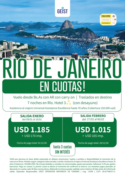 Rio de Janeiro en cuotas